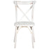 Chivari 24 Pack White Distressed ToughWood™ Cross Back Chair CXWWD-AX-T-24