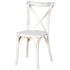 Chivari 24 Pack White Distressed ToughWood™ Cross Back Chair CXWWD-AX-T-24