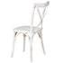 Chivari 24 Pack White Distressed ToughWood™ Cross Back Chair CXWWD-AX-T-24