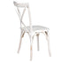 Chivari 24 Pack White Distressed ToughWood™ Cross Back Chair CXWWD-AX-T-24