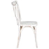 Chivari 24 Pack White Distressed ToughWood™ Cross Back Chair CXWWD-AX-T-24