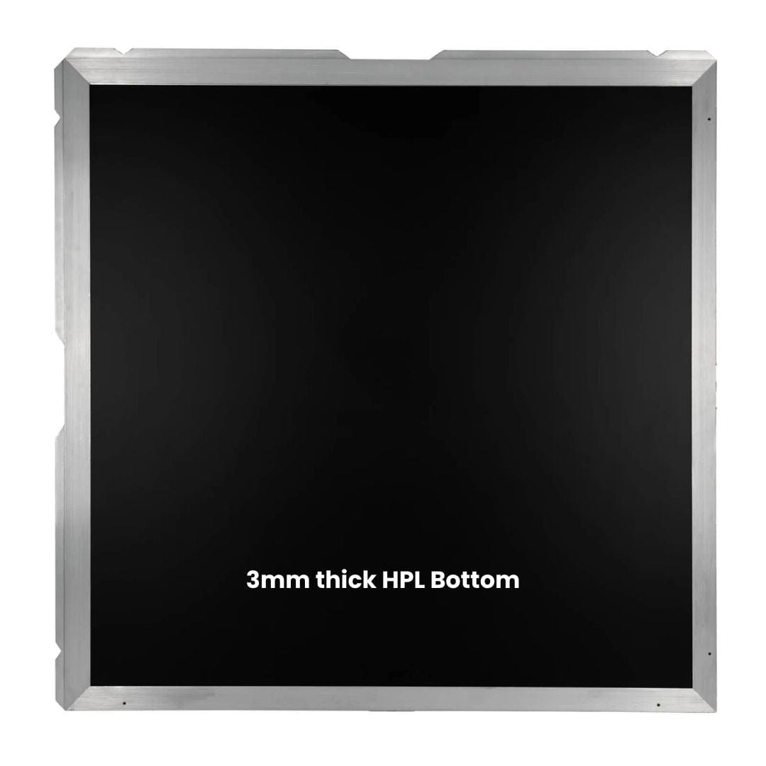 Chivari 12' x 12' Black & White Portable Dance Floor with Silver Edge Trim DF-12X12-BLKWHTS-KT