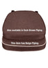 Chivari Dark Brown with Beige Piping 2.5" Thick Chair Cushion - World's Best Cushions CUSHBST-CBR-AX-T