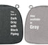 Chivari Dark Gray with Black Piping 2.5" Thick Chair Cushion - World's Best Cushions CUSHBST-DGRB-AX-T