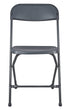 Chivari 100 Pack Dark Gray Plastic Folding Chair and 10 96" (8 Foot) Rectangular Plywood Banquet Table CFPGD-100PLY96-KT
