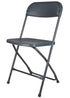 Chivari 100 Dark Gray Plastic Folding Chair Bundle with 2 Heavy Duty Carts and Safety Straps CFPGD-100GCRTS-KT
