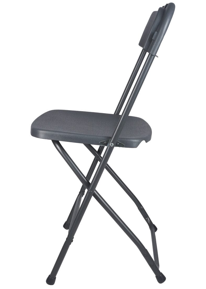 Chivari 100 Pack Dark Gray Plastic Folding Chair and 10 96