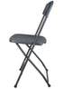 Chivari 100 Pack Dark Gray Plastic Folding Chair and 10 96" (8 Foot) Rectangular Plywood Banquet Table CFPGD-100PLY96-KT