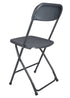 Chivari 100 Pack Dark Gray Plastic Folding Chair and 10 96" (8 Foot) Rectangular Plywood Banquet Table CFPGD-100PLY96-KT