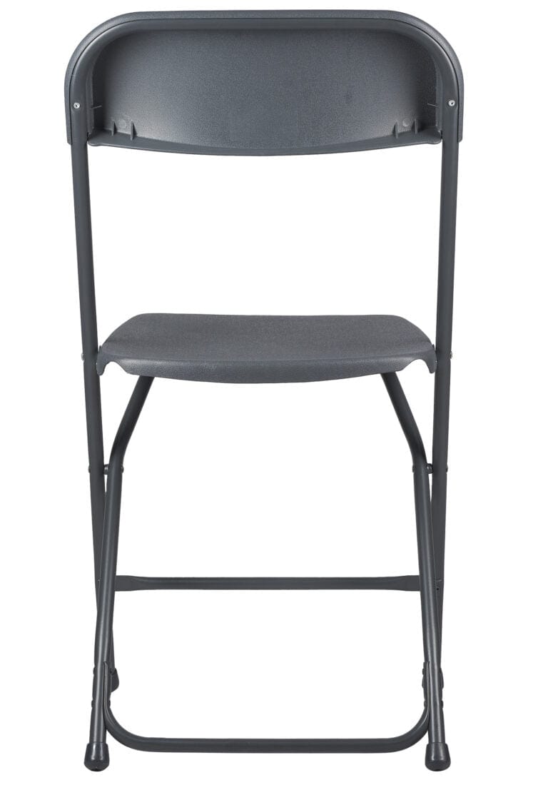 Chivari 100 Pack Dark Gray Plastic Folding Chair and 10 96