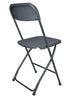 Chivari 100 Pack Dark Gray Plastic Folding Chair and 10 96" (8 Foot) Rectangular Plywood Banquet Table CFPGD-100PLY96-KT