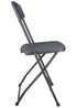 Chivari 100 Pack Dark Gray Plastic Folding Chair and 10 96" (8 Foot) Rectangular Plywood Banquet Table CFPGD-100PLY96-KT