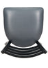 Chivari Ladder Back Restaurant Chair with Black Metal Frame and Dark Gray Vinyl Seat CLMBVDG-ZF-KT