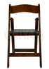 Chivari Fruitwood ToughWood™ Folding Chair with Black Cushion CFWF-BLK-AX-T