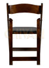 Chivari Fruitwood ToughWood™ Folding Chair with Black Cushion CFWF-BLK-AX-T