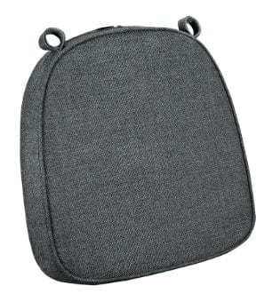 Chivari Dark Gray with Dark Gray Piping 2.5" Thick Chair Cushion - World's Best Cushions CUSHBST-DGRDGR-AX-T