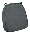 Chivari Dark Gray with Dark Gray Piping 2.5" Thick Chair Cushion - World's Best Cushions CUSHBST-DGRDGR-AX-T