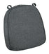 Chivari Dark Gray with Dark Gray Piping 2.5" Thick Chair Cushion - World's Best Cushions CUSHBST-DGRDGR-AX-T