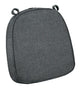 Chivari Dark Gray with Dark Gray Piping 2.5" Thick Chair Cushion - World's Best Cushions CUSHBST-DGRDGR-AX-T
