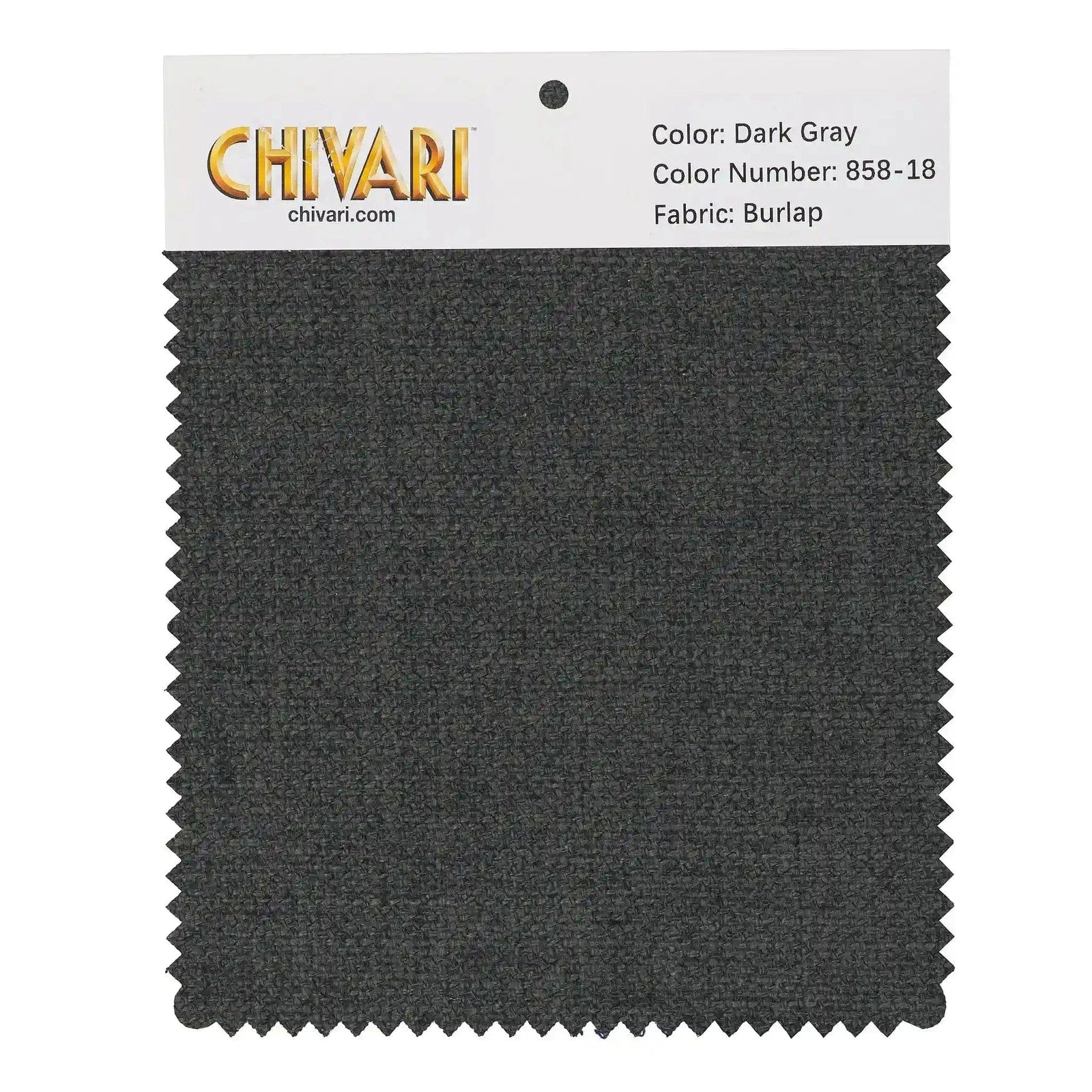 Chivari World’s Best Cushion Fabric Swatch – Dark Gray SW-B-DGR-A