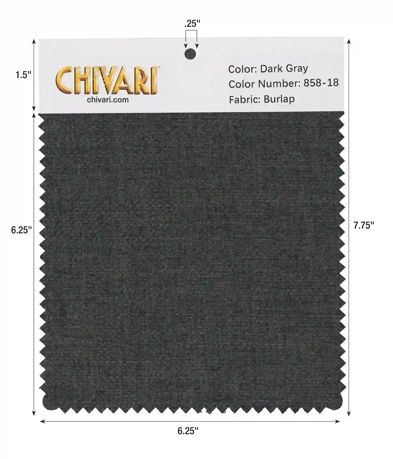 World’s Best Cushion Fabric Swatch – Dark Gray