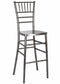 Chivari Metallic Silver Onyx Resin Steel Skeleton™ Chiavari Barstool BCRMG-ST-AX-T