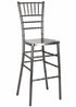 Chivari Metallic Silver Onyx Resin Steel Skeleton™ Chiavari Barstool BCRMG-ST-AX-T