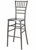 Chivari Metallic Silver Onyx Resin Steel Skeleton™ Chiavari Barstool BCRMG-ST-AX-T
