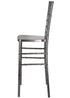 Chivari Metallic Silver Onyx Resin Steel Skeleton™ Chiavari Barstool BCRMG-ST-AX-T