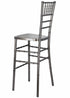 Chivari Metallic Silver Onyx Resin Steel Skeleton™ Chiavari Barstool BCRMG-ST-AX-T
