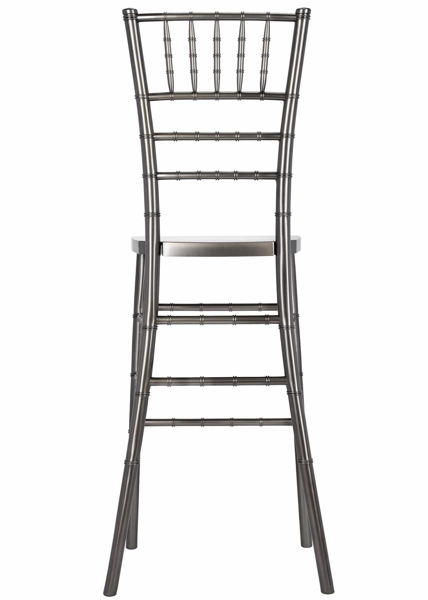 Chivari Metallic Silver Onyx Resin Steel Skeleton™ Chiavari Barstool BCRMG-ST-AX-T