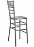 Chivari Metallic Silver Onyx Resin Steel Skeleton™ Chiavari Barstool BCRMG-ST-AX-T