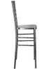 Chivari Metallic Silver Onyx Resin Steel Skeleton™ Chiavari Barstool BCRMG-ST-AX-T