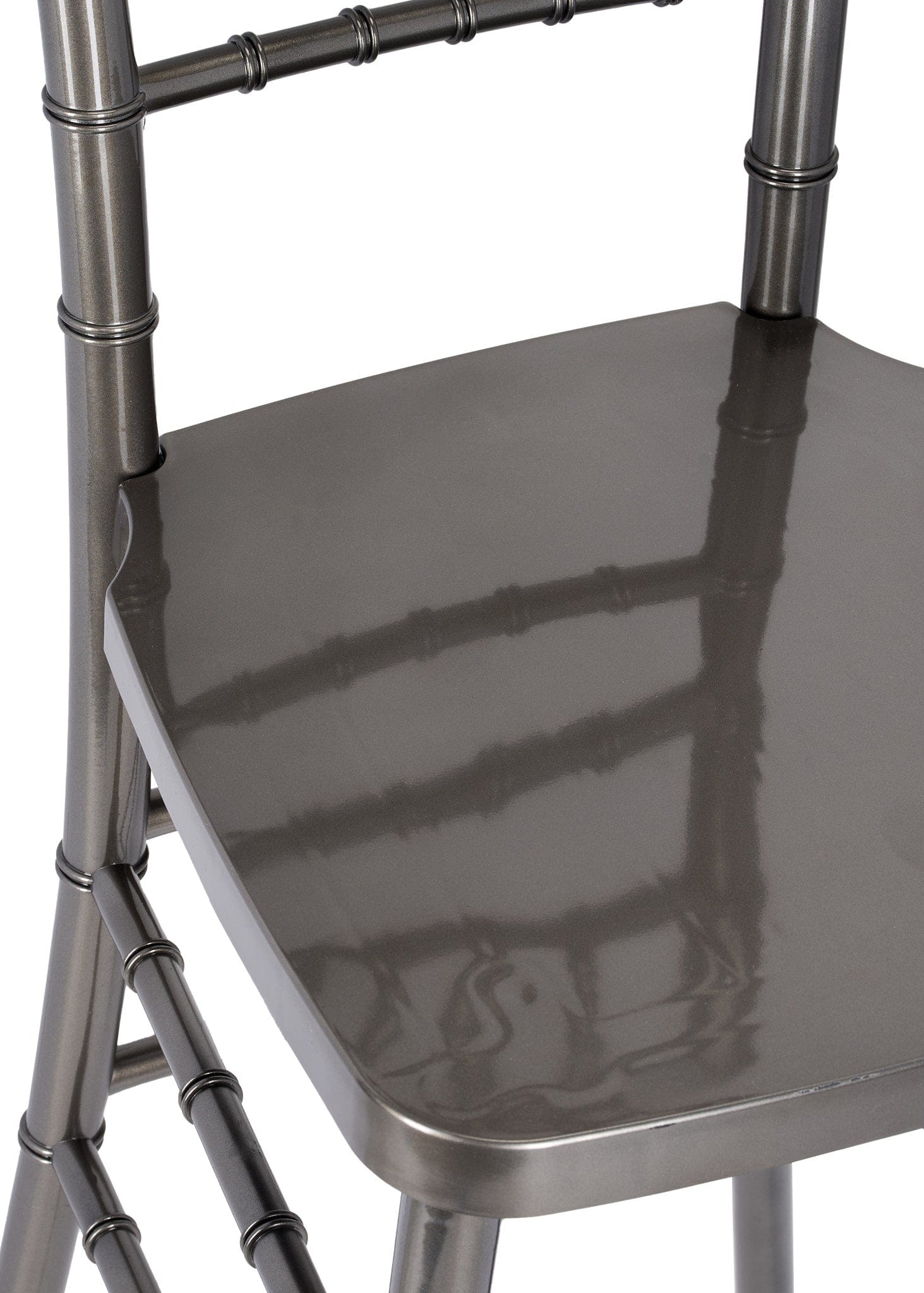 Chivari Metallic Silver Onyx Resin Steel Skeleton™ Chiavari Barstool BCRMG-ST-AX-T