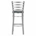 Chivari Ladder Back Bar Stool with Silver Frame and Dark Gray Vinyl Seat BLMSVDG-ZF-KT