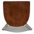 Chivari Ladder Back Bar Stool with Silver Frame and Dark Wood Seat BLMSWDW-ZF-KT