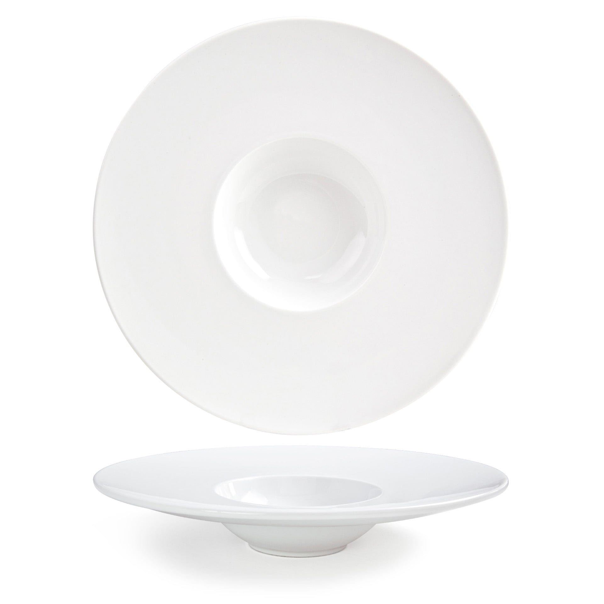 Front of the House FOH DBO053WHP22 Monaco 7 oz Superwhite Round Porcelain Bowl - Case of 6 FOH-DBO053WHP22