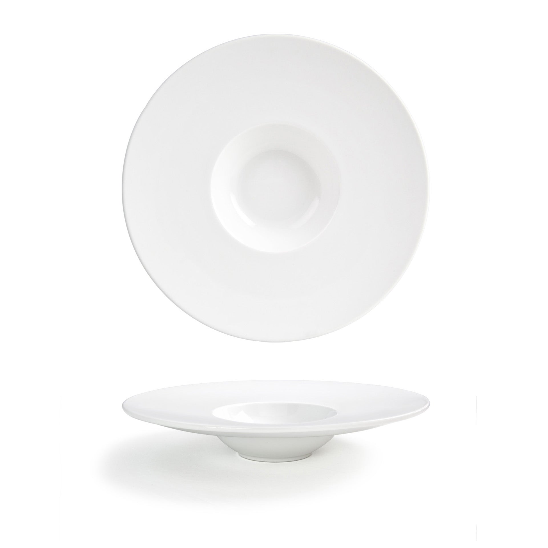 Front of the House FOH DBO077WHP23 Monaco 3.5 oz Superwhite Round Porcelain Bowl - Case of 12 FOH-DBO077WHP23