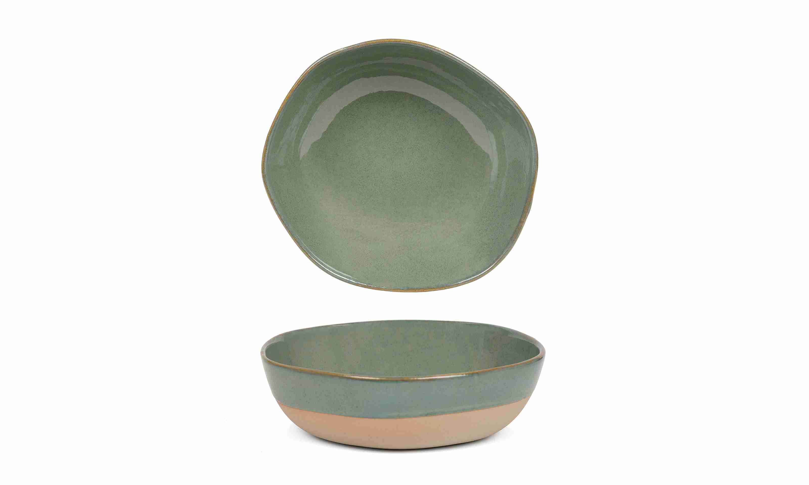 Front of the House Front of the House 8.75" Round Artefact® Bowl - 48 oz - Moss (Sold in case pack of 4) FOH-DBO161GRP21