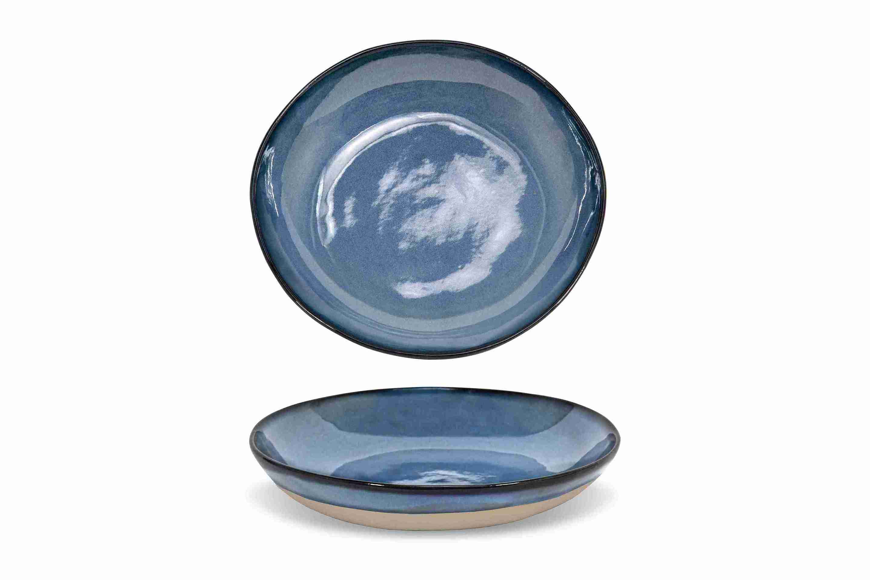 Front of the House Front of the House 11.25" Round Artefact® Low Bowl - 58oz - Indigo (Sold in case pack of 4) FOH-DBO194BLP21