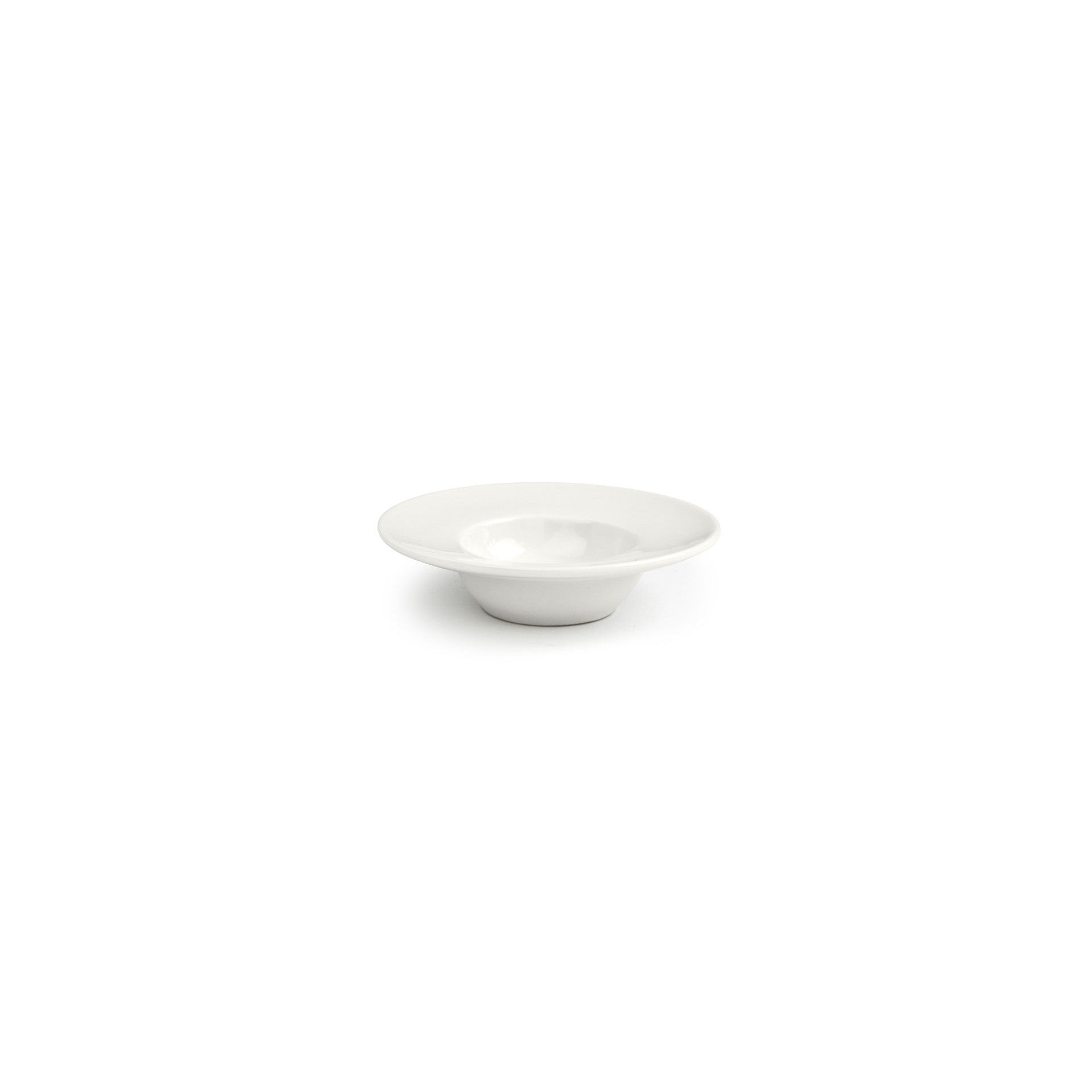 Front of the House FOH DCS029BEP23 4" Round Catalyst® Monaco Saucer - Case of 12 FOH-DCS029BEP23