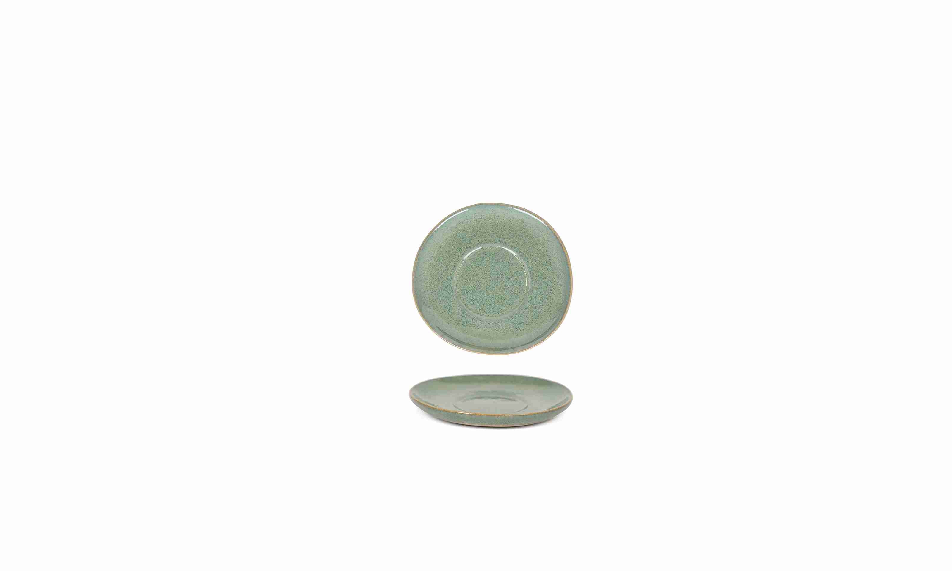 Front of the House Front of the House 4.5" Artefact® Saucer - Moss (Sold in case pack of 12) FOH-DCS070GRP23