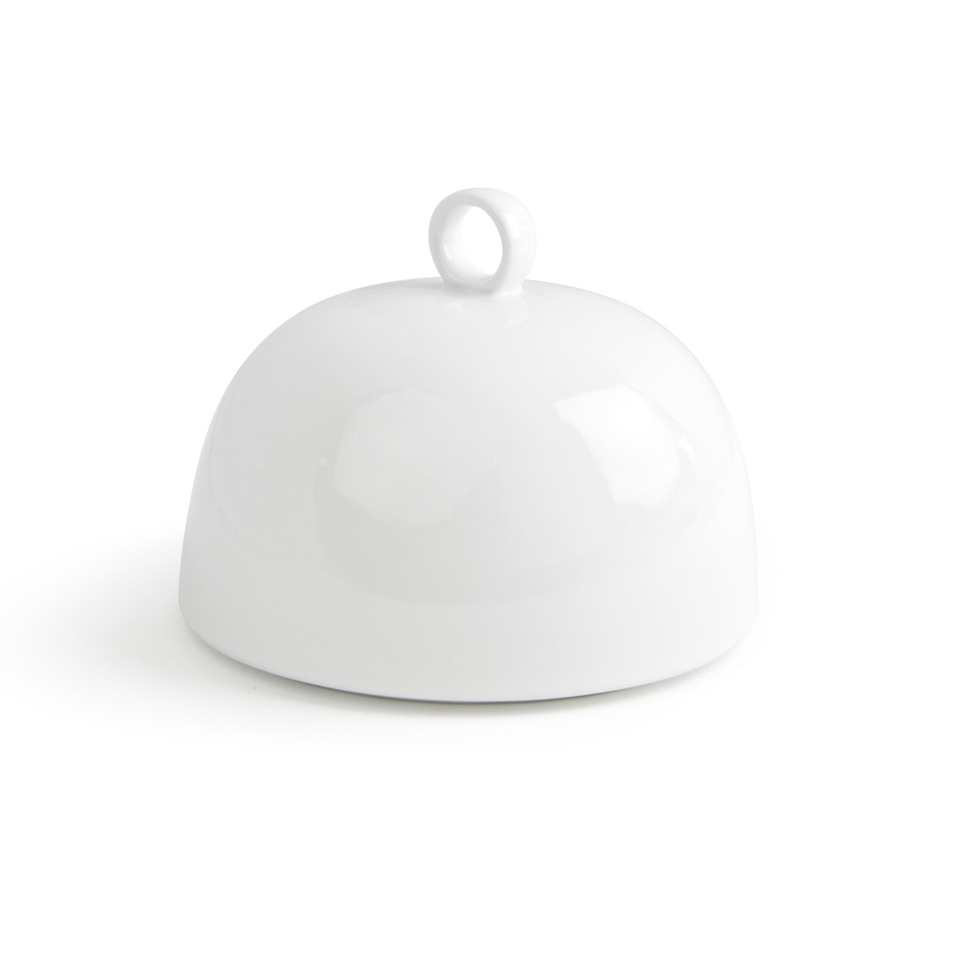 Front of the House FOH DCV000WHP23 Monaco 5.25" Superwhite Round Porcelain Cover - Case of 12 FOH-DCV000WHP23