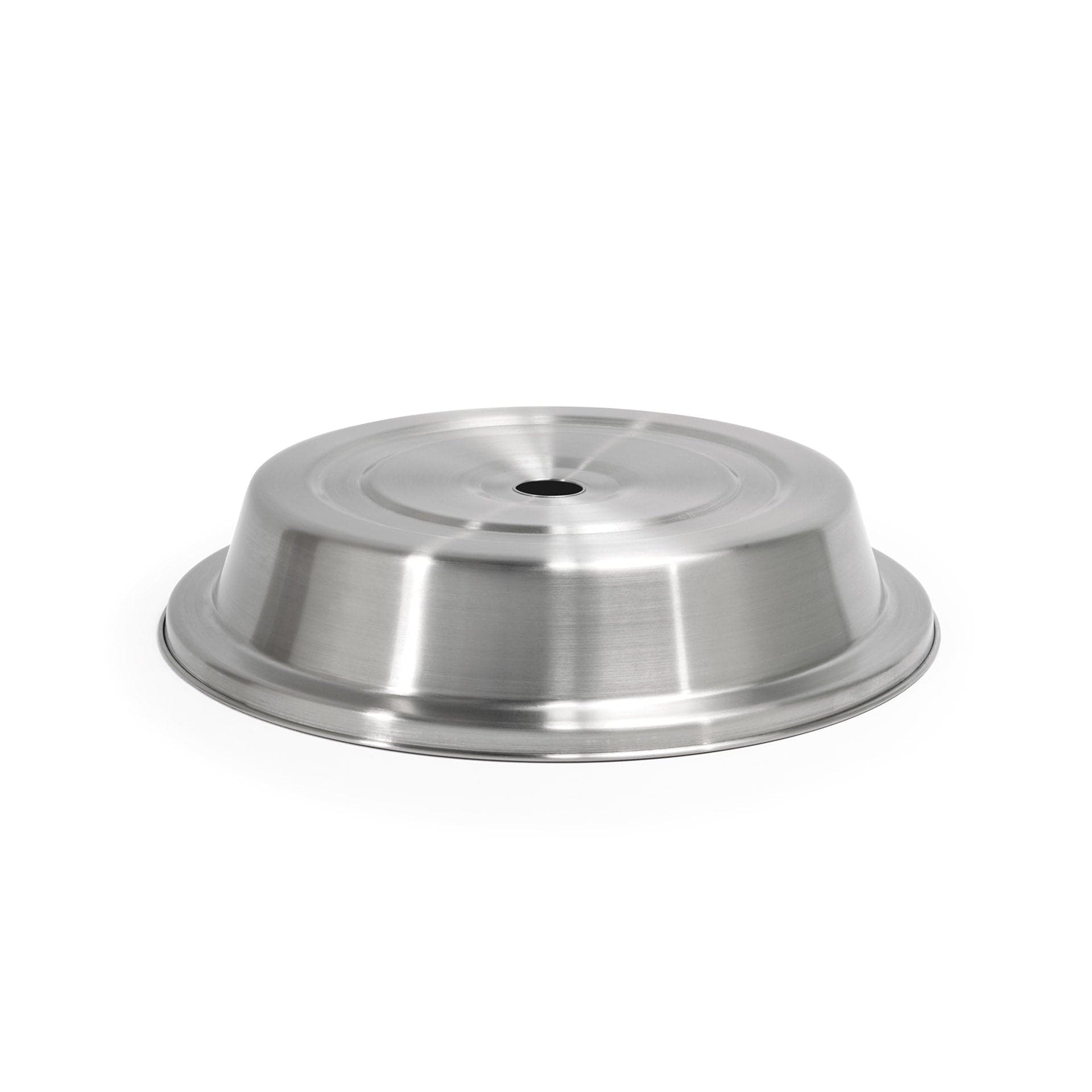 Front of the House FOH DCV004BSS23 11" Silver Round Brushed Stainless Steel Plate Cover - Case of 12 FOH-DCV004BSS23