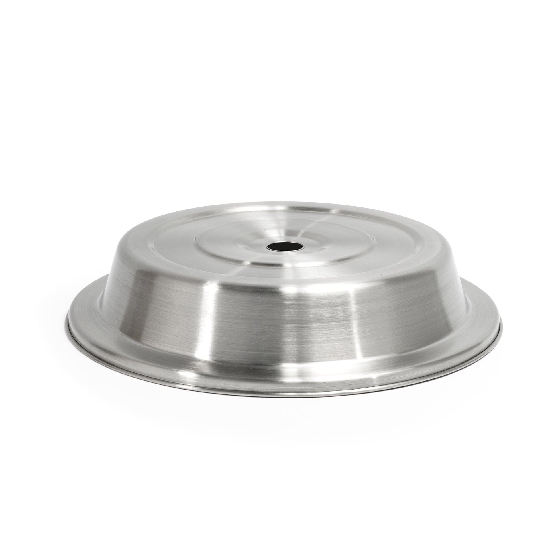 Front of the House FOH DCV005BSS23 11.5" Silver Round Brushed Stainless Steel Plate Cover - Case of 12 FOH-DCV005BSS23