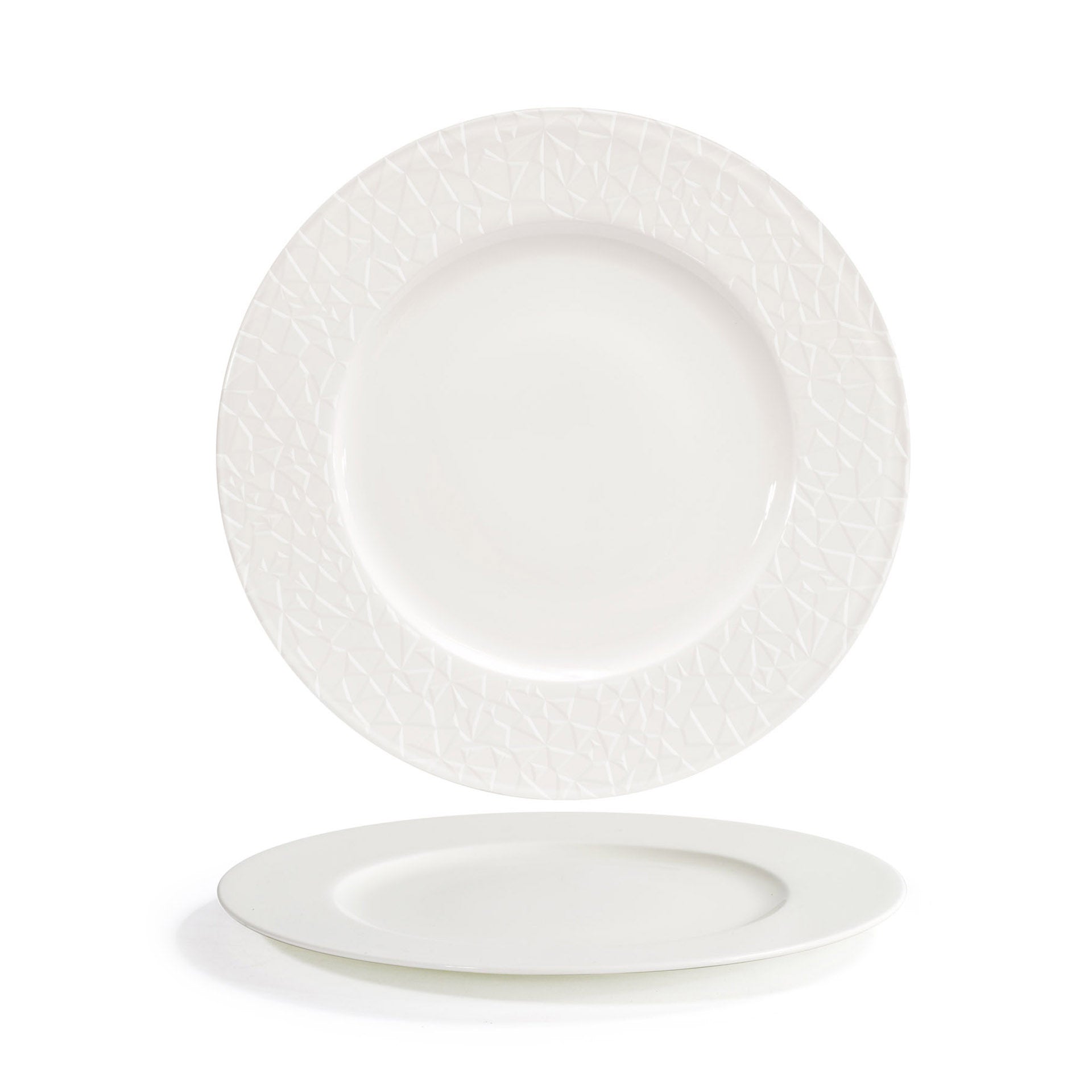 Front of the House Front of the House DDP083BEP22 10.62" Round Catalyst® Rim Plate - Facet™ - Case of 6 FOH-DDP083BEP22