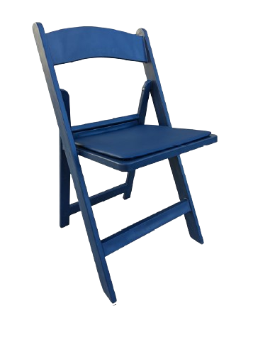 Deep Blue Sea with Matching Seat Resin Steel Skeleton Folding Chair