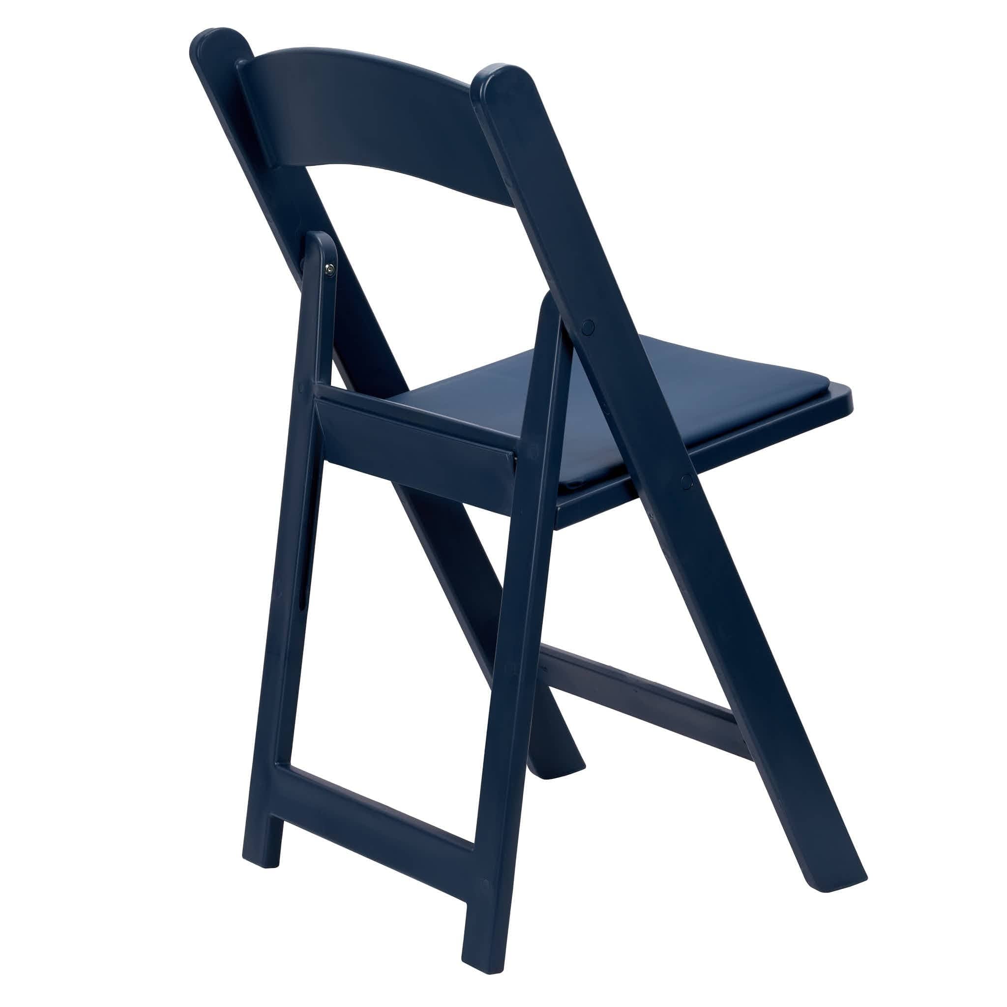Chivari Deep Blue Sea with Matching Seat Resin Steel Skeleton Folding Chair CFRDBS-ST-A