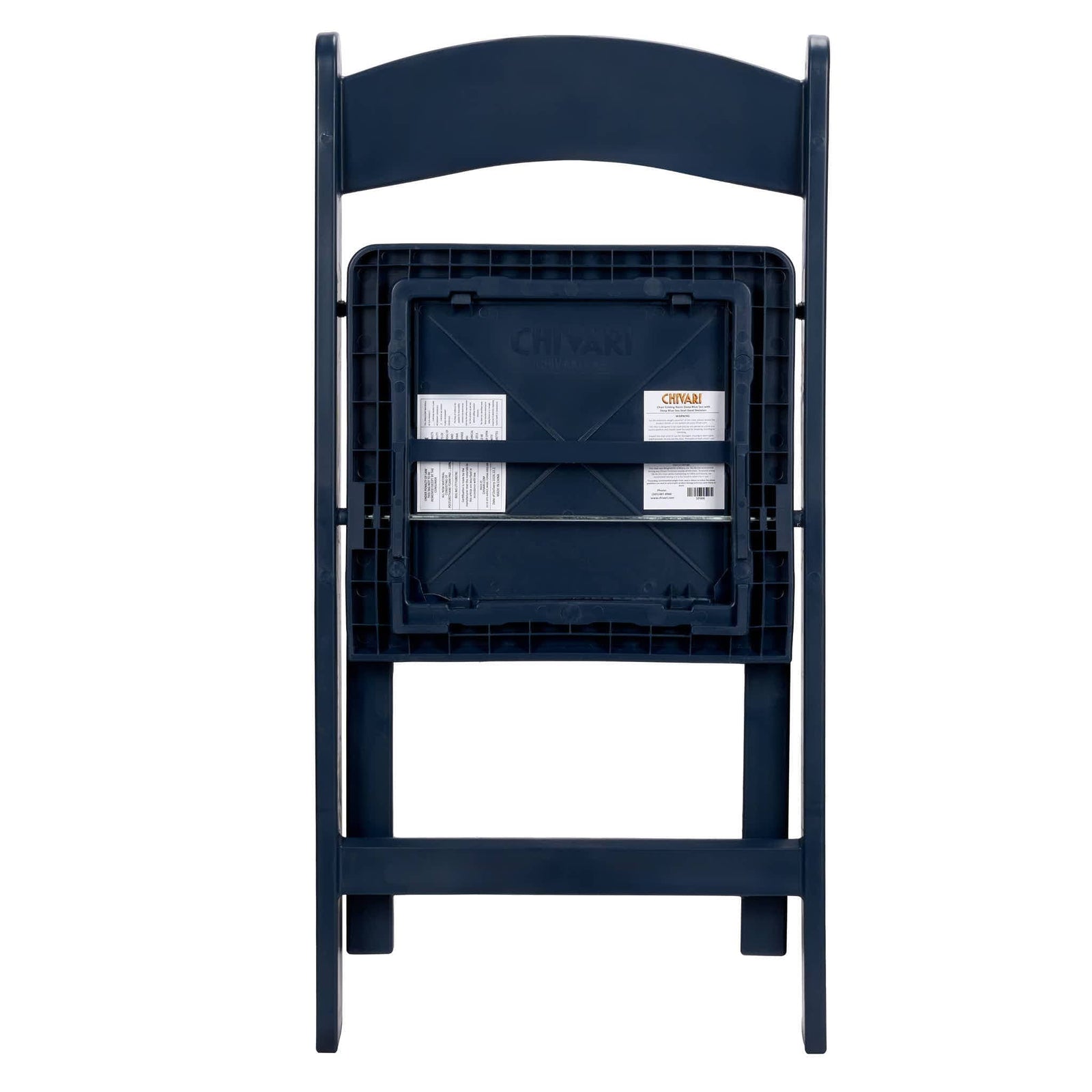Chivari Deep Blue Sea with Matching Seat Resin Steel Skeleton Folding Chair CFRDBS-ST-A