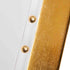 Chivari Throne Chair Wood Gold Frame White Vinyl Cushions CTWGW-ZG-T